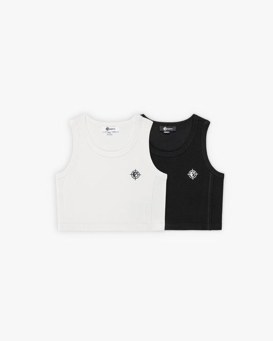 CROP TANKTOP DOUBLE PACK (BLACK & WHITE) - VICINITY