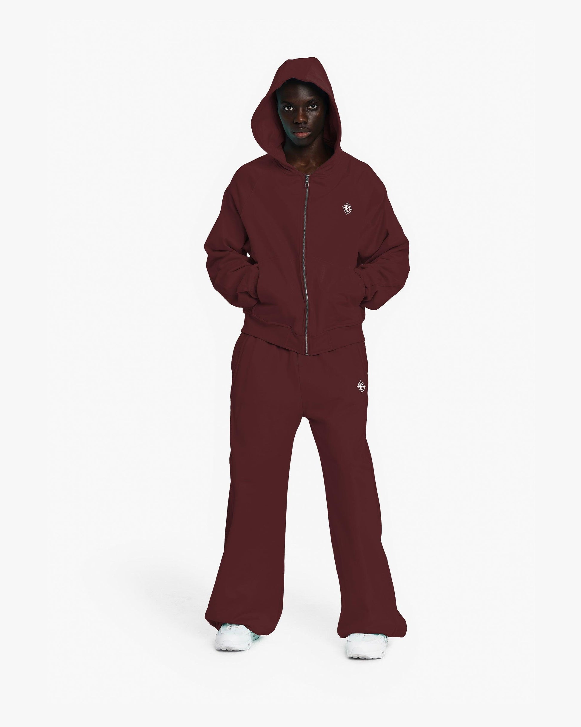 INSIDE OUT ZIP HOODIE WINE RED - VICINITY