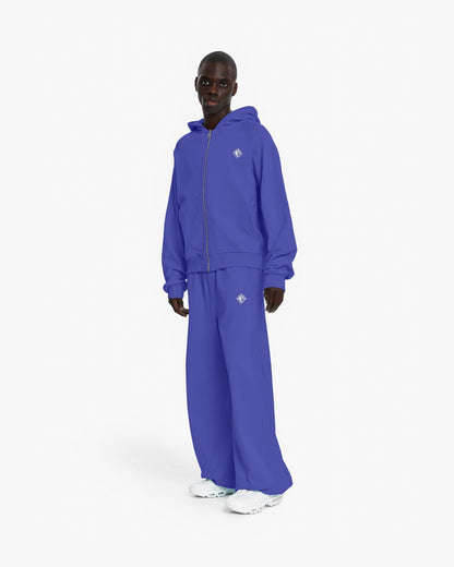 INSIDE OUT ZIP HOODIE OCEAN BLUE - VICINITY