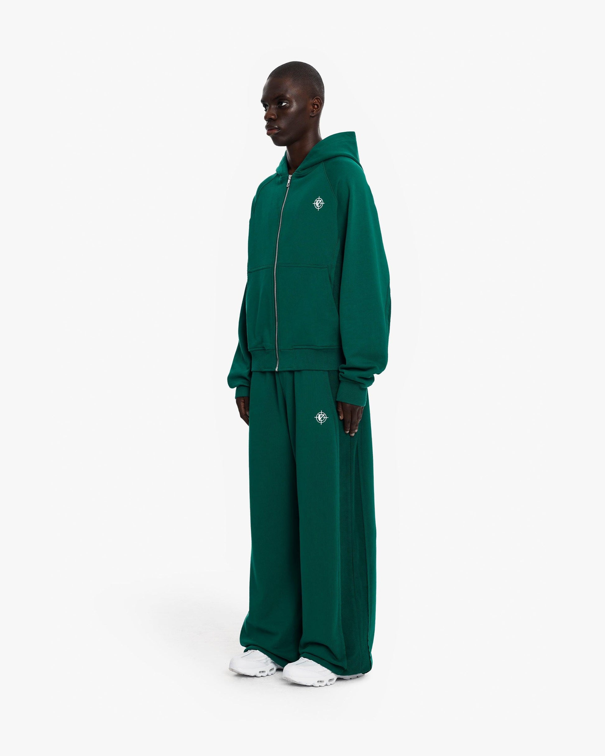 INSIDE OUT ZIP HOODIE FORREST GREEN - VICINITY