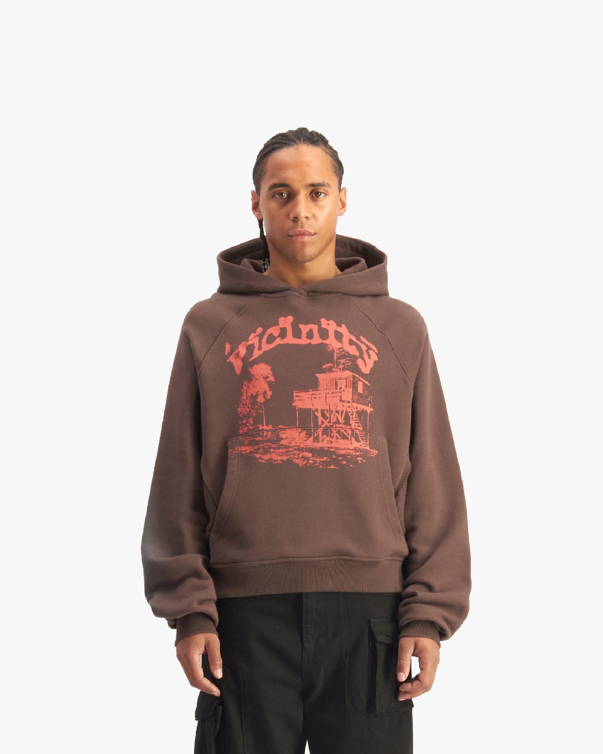 SHOOTING HOUSE HOODIE BROWN - VICINITY