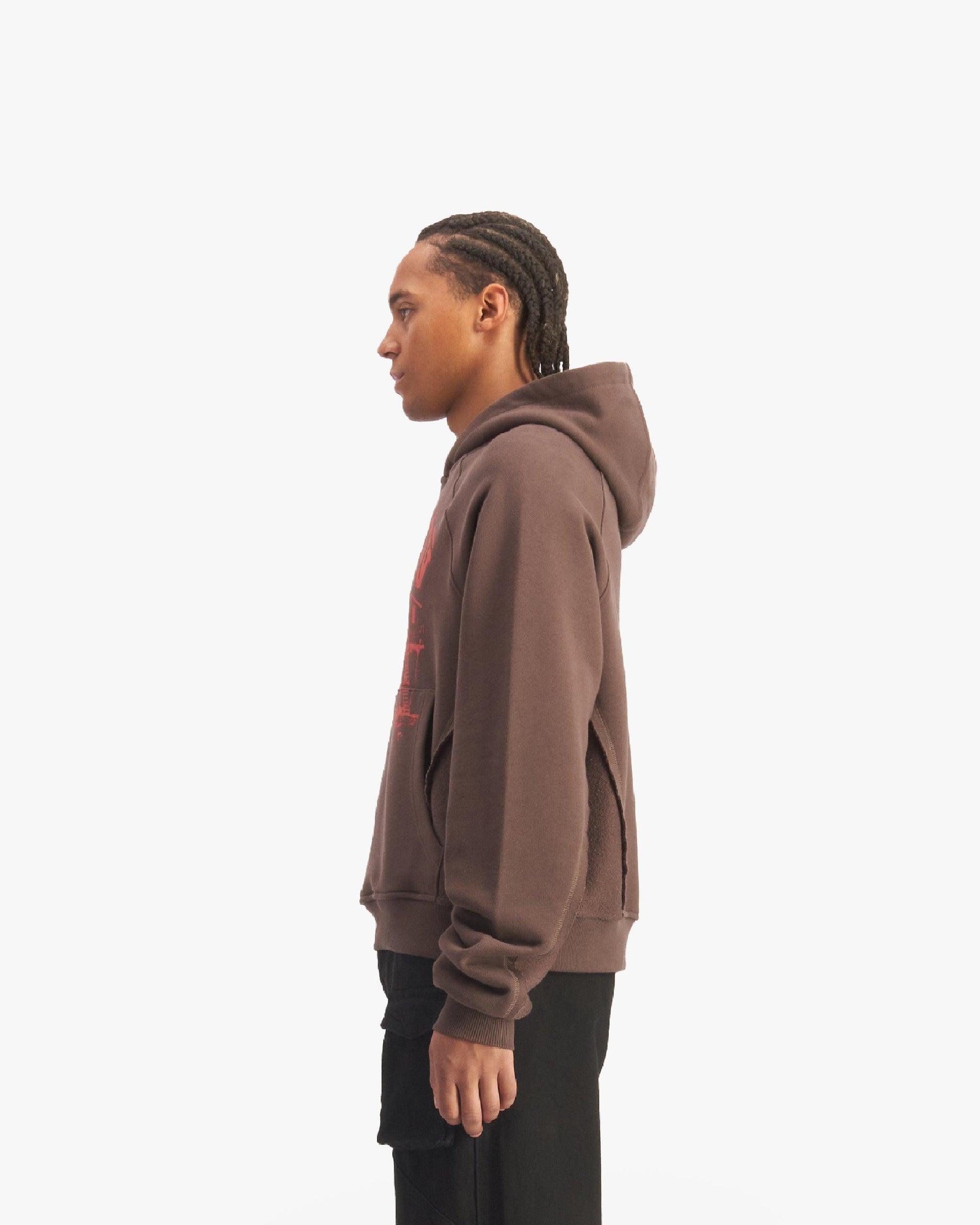 SHOOTING HOUSE HOODIE BROWN - VICINITY