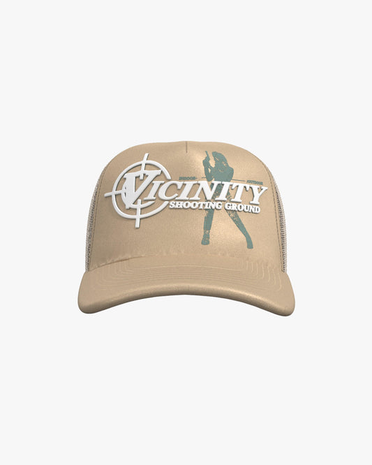 SHOOTING GROUND TRUCKER CAP BEIGE - VICINITY