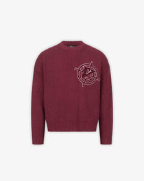 V-LOGO KNITWEAR DARK CHERRY