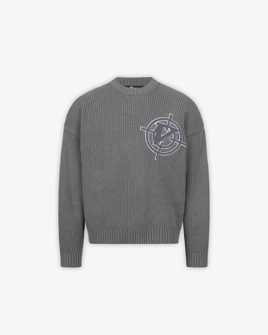 V-LOGO KNITWEAR DARK GREY - VICINITY