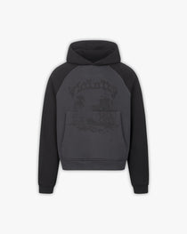 BICOLOR SHOOTING HOUSE HOODIE DARK GREY/BLACK