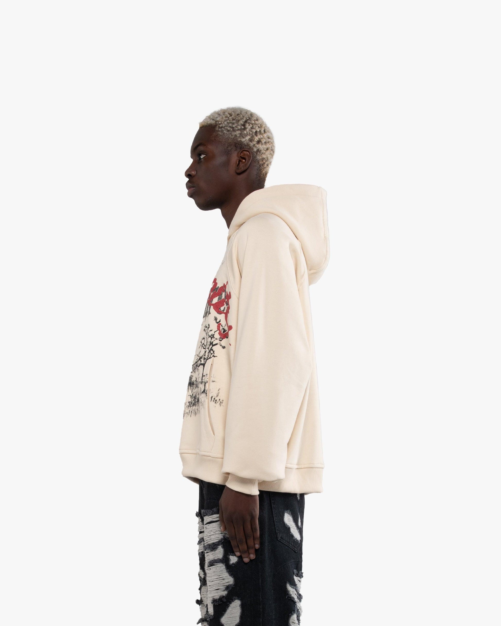 NIGHTMARE HOODIE BEIGE - VICINITY