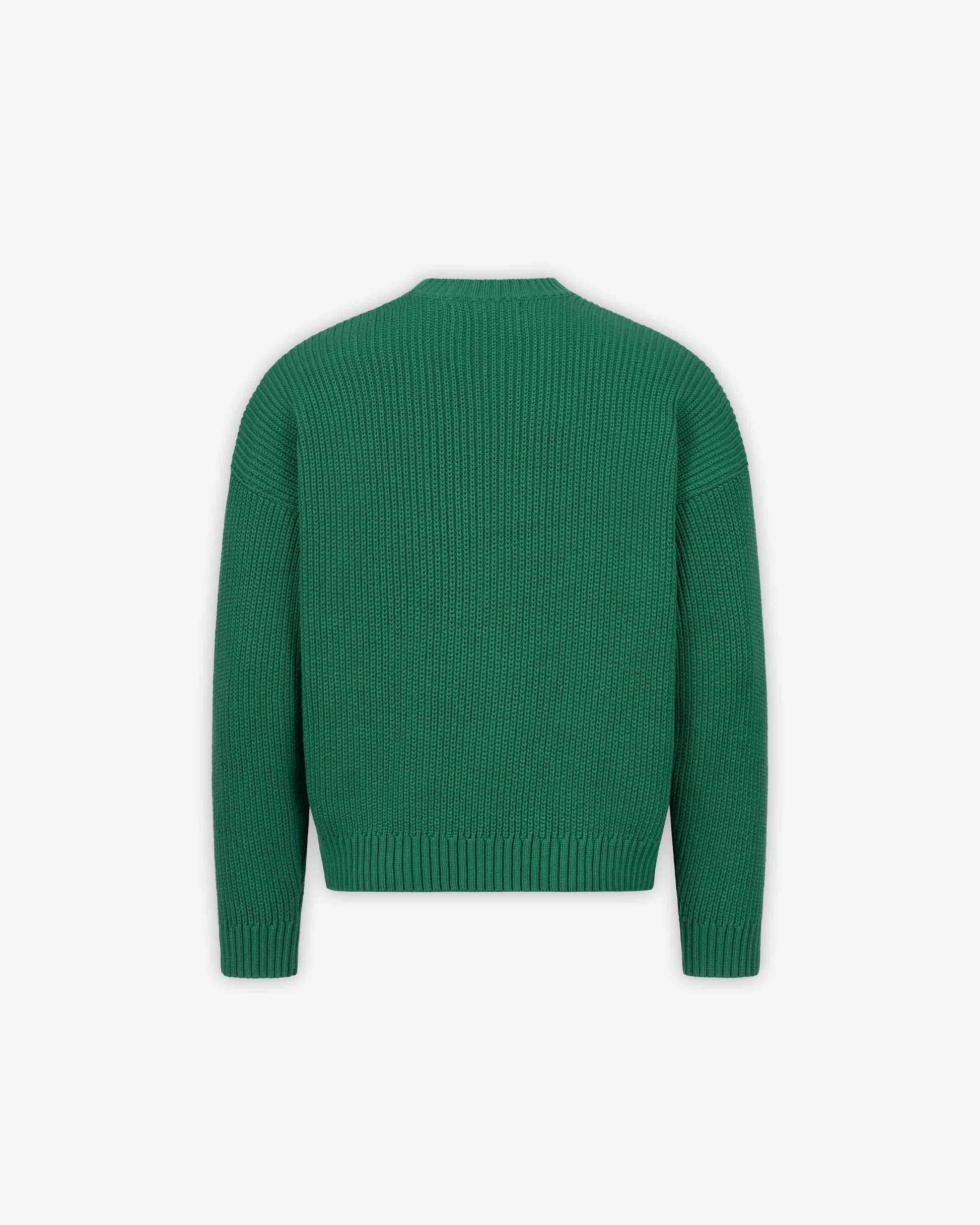 V-LOGO KNITWEAR GREEN - VICINITY