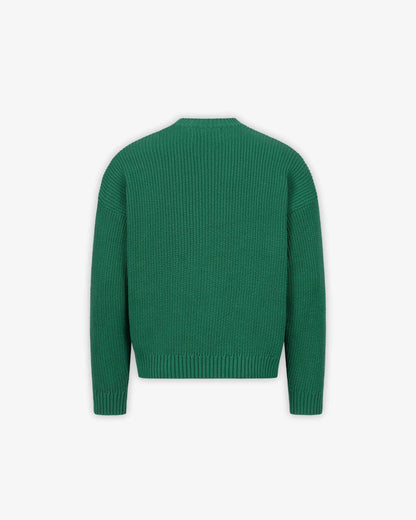 V-LOGO KNITWEAR GREEN - VICINITY