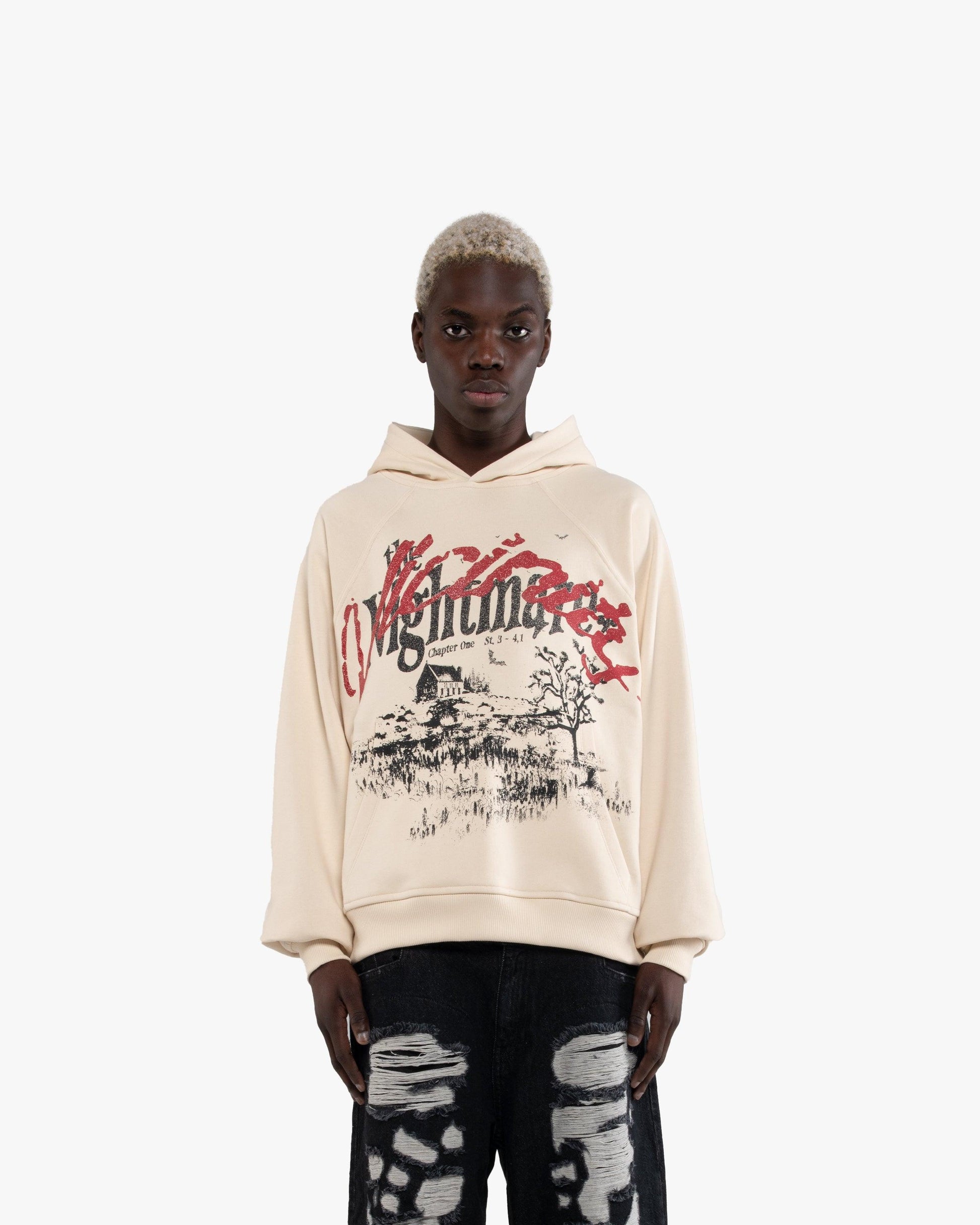 NIGHTMARE HOODIE BEIGE - VICINITY