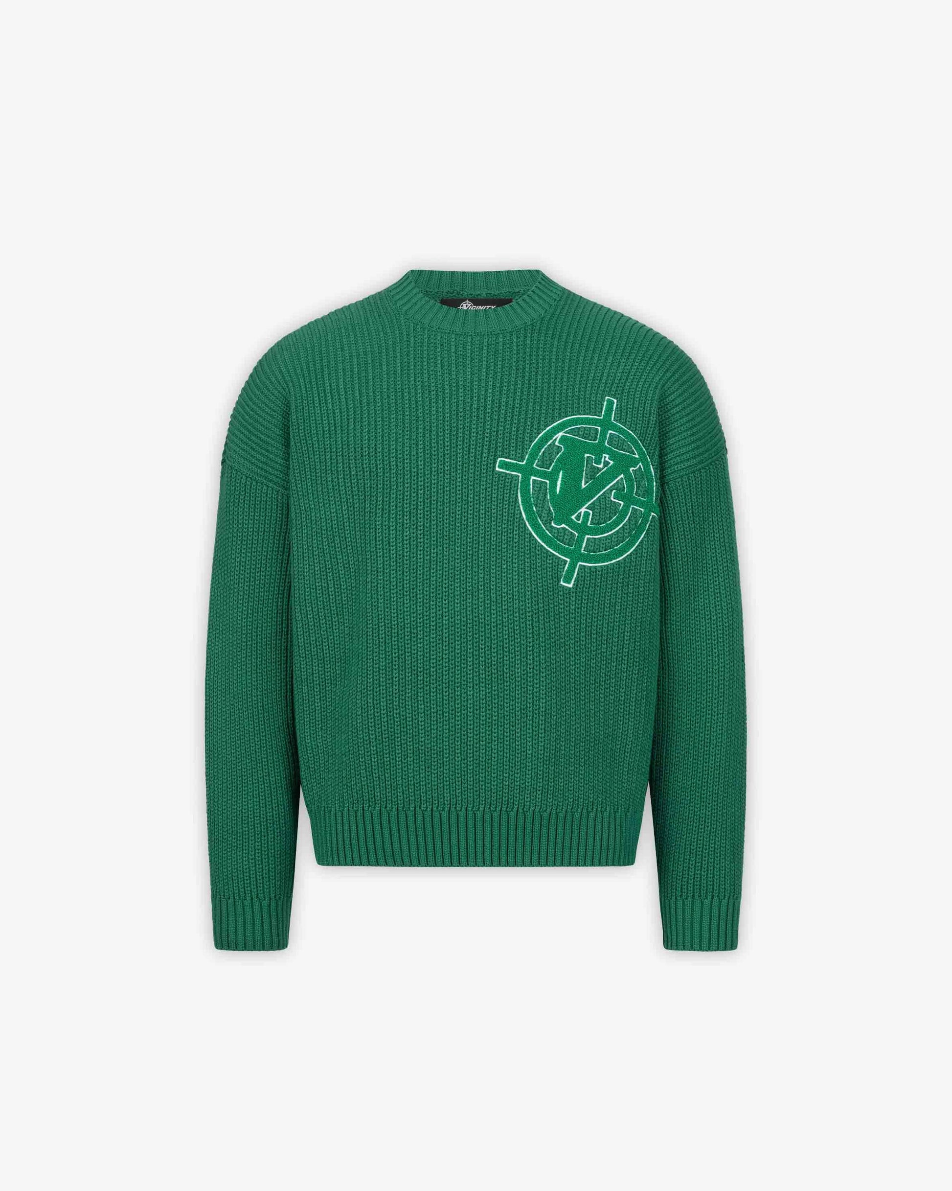 V-LOGO KNITWEAR GREEN - VICINITY