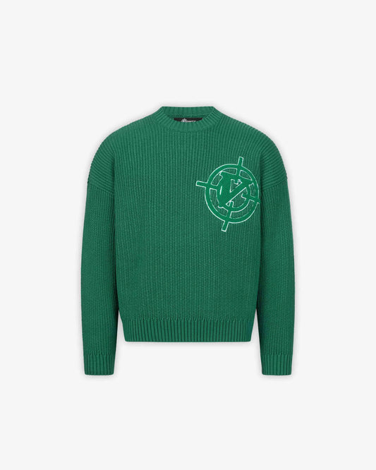 V-LOGO KNITWEAR GREEN - VICINITY