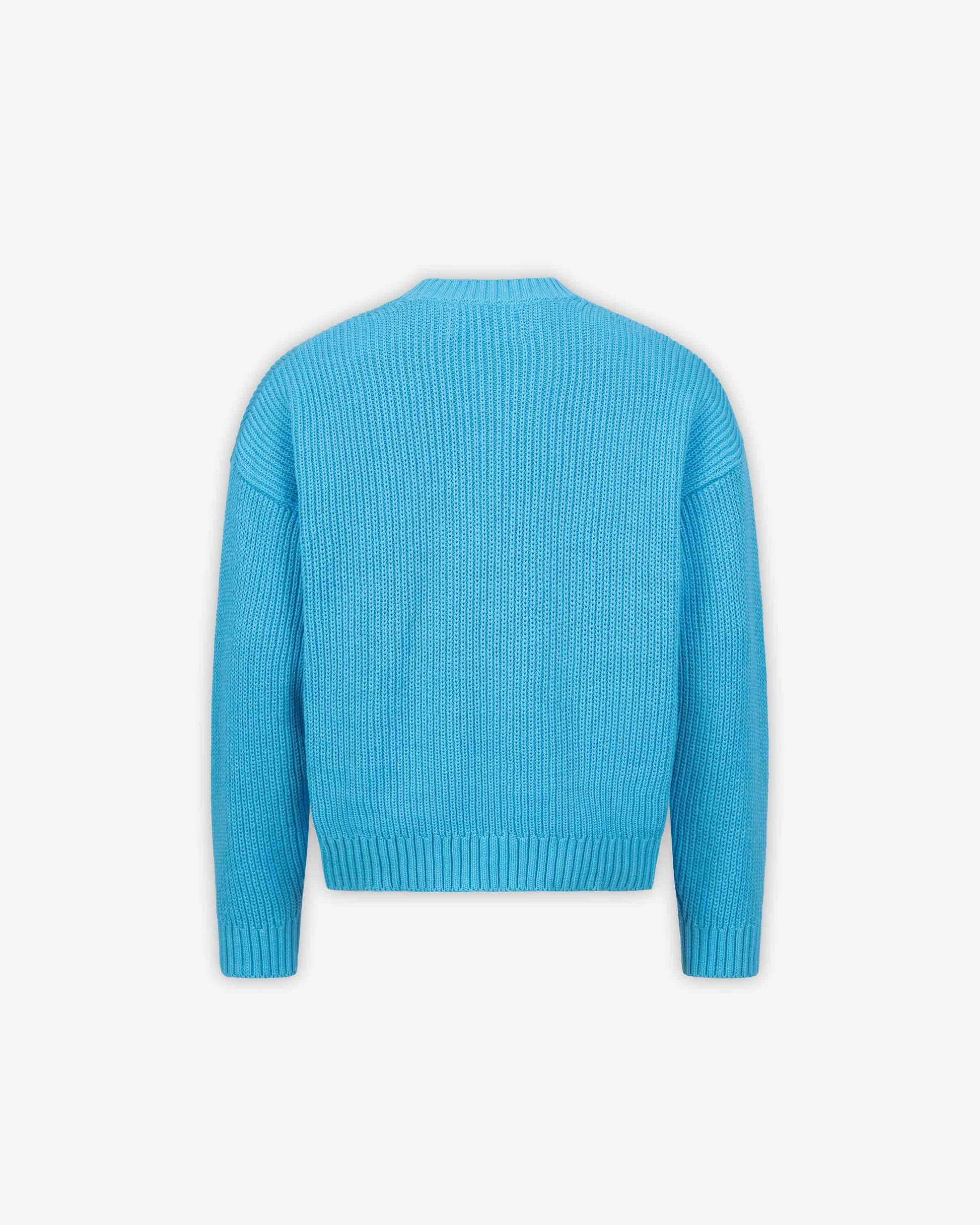 V-LOGO KNITWEAR SKY BLUE - VICINITY