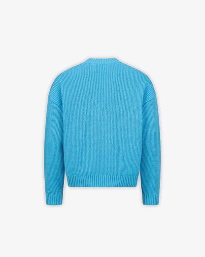 V-LOGO KNITWEAR SKY BLUE - VICINITY