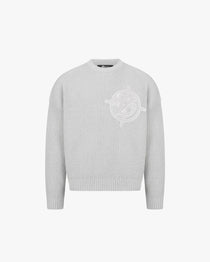 V-LOGO KNITWEAR LIGHT GREY