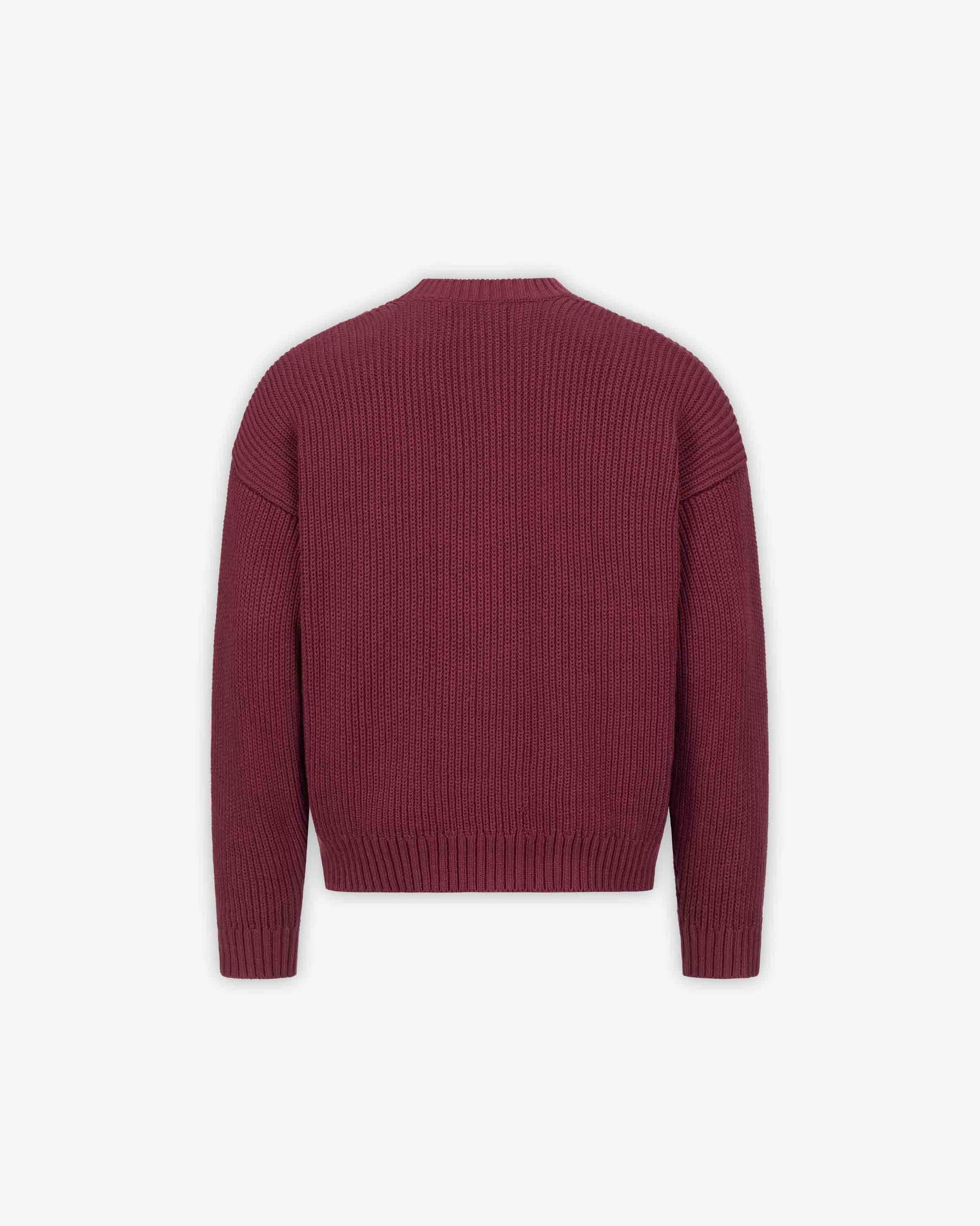 V-LOGO KNITWEAR DARK CHERRY - VICINITY