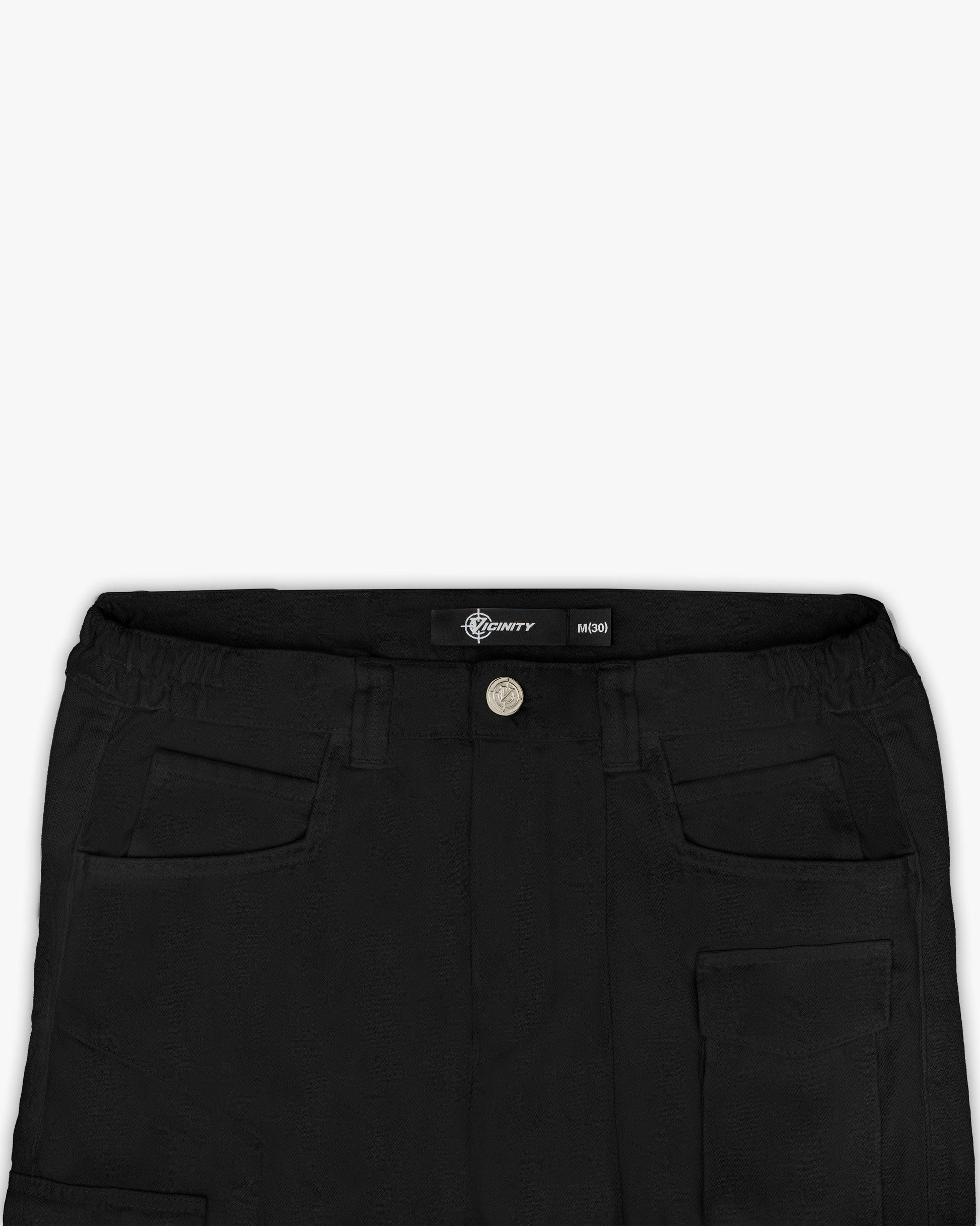 ASYMETRICAL CARGOPANTS BLACK - VICINITY