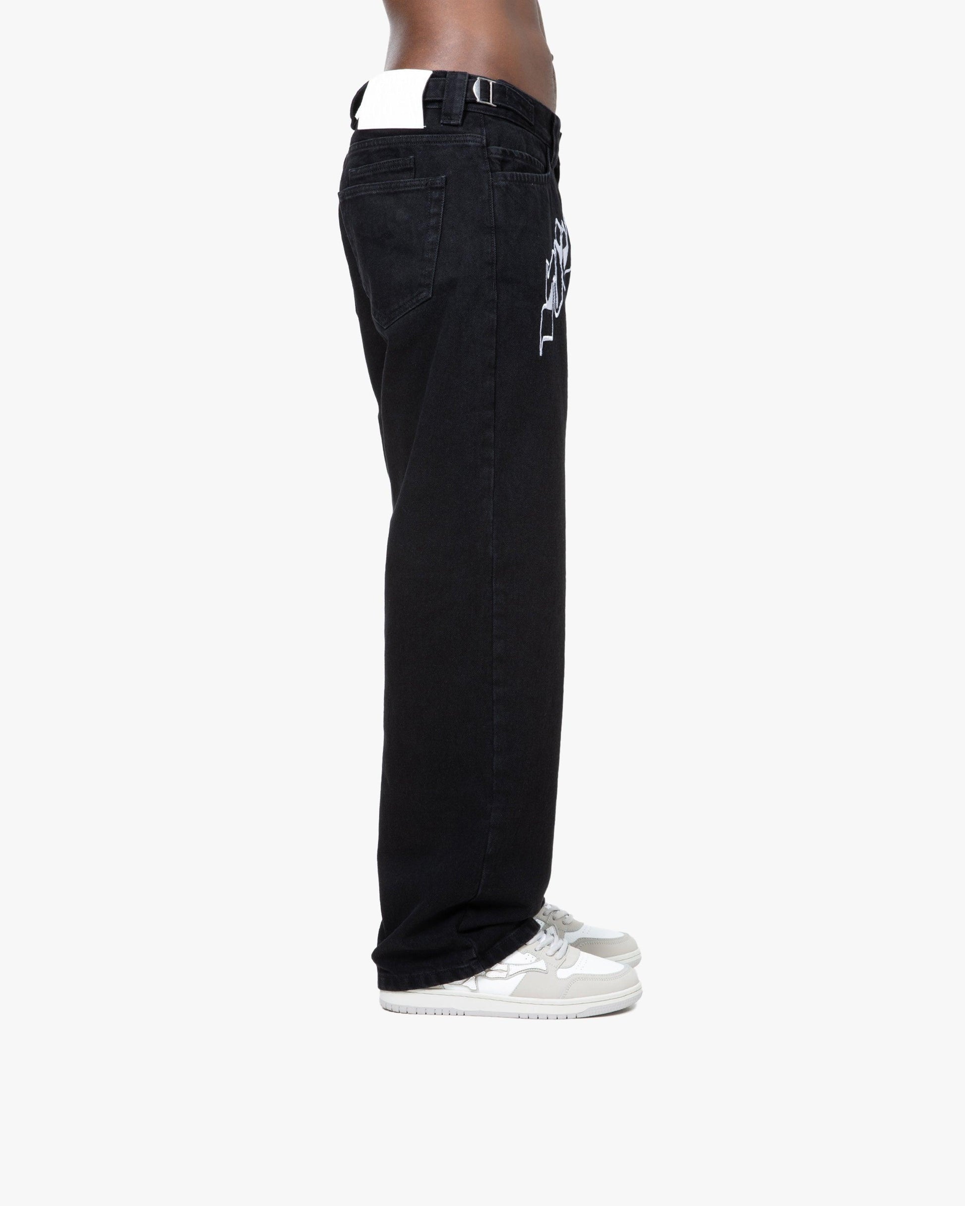 OUTLINED MIRAGE DENIM BLACK / WHITE - VICINITY
