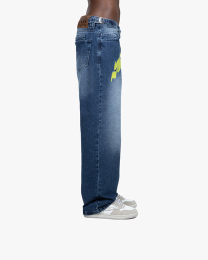 MIRAGE DENIM DARK BLUE / YELLOW - VICINITY