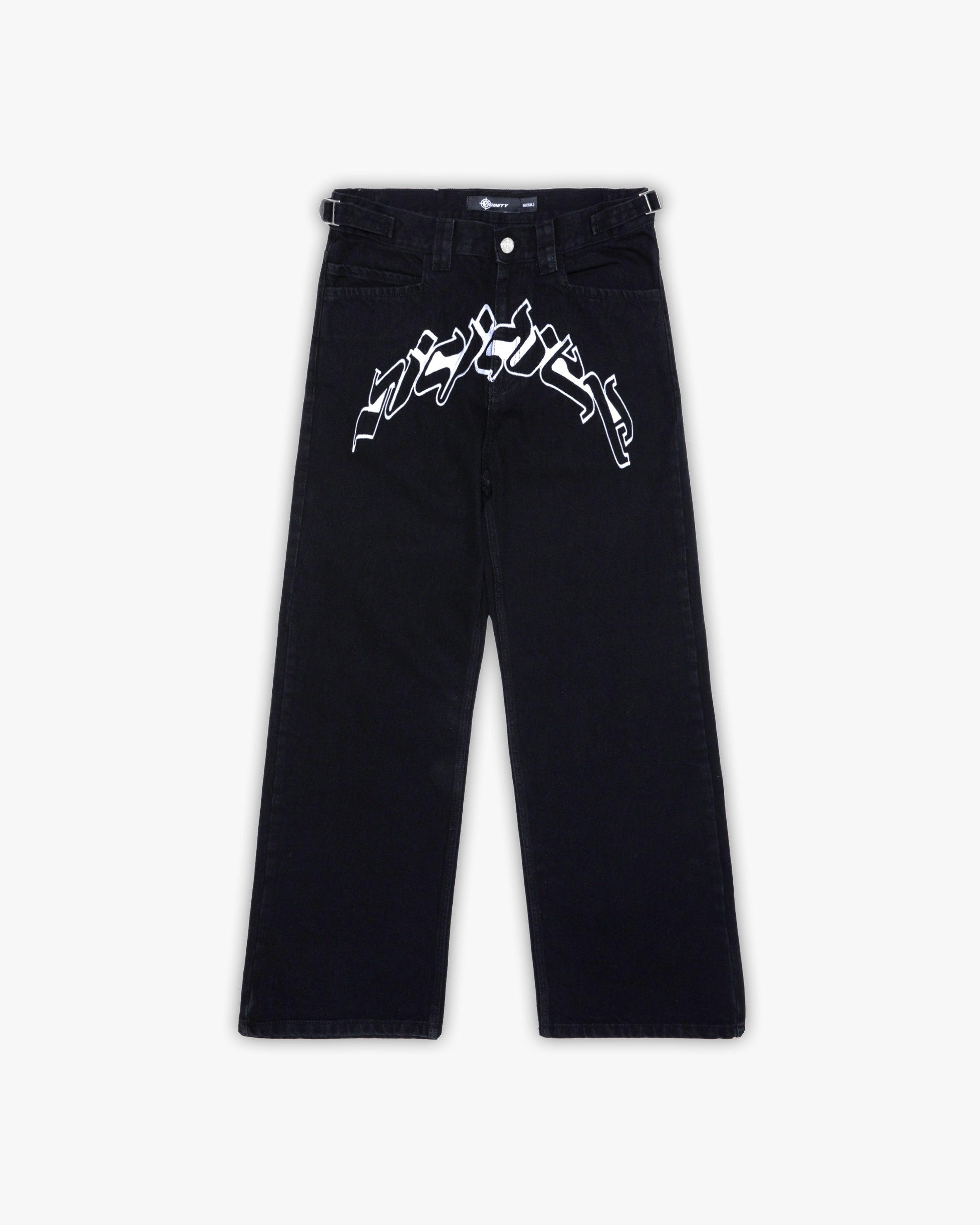 OUTLINED MIRAGE DENIM BLACK / WHITE – VICINITY