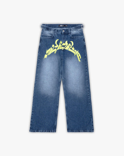 MIRAGE DENIM DARK BLUE / YELLOW - VICINITY