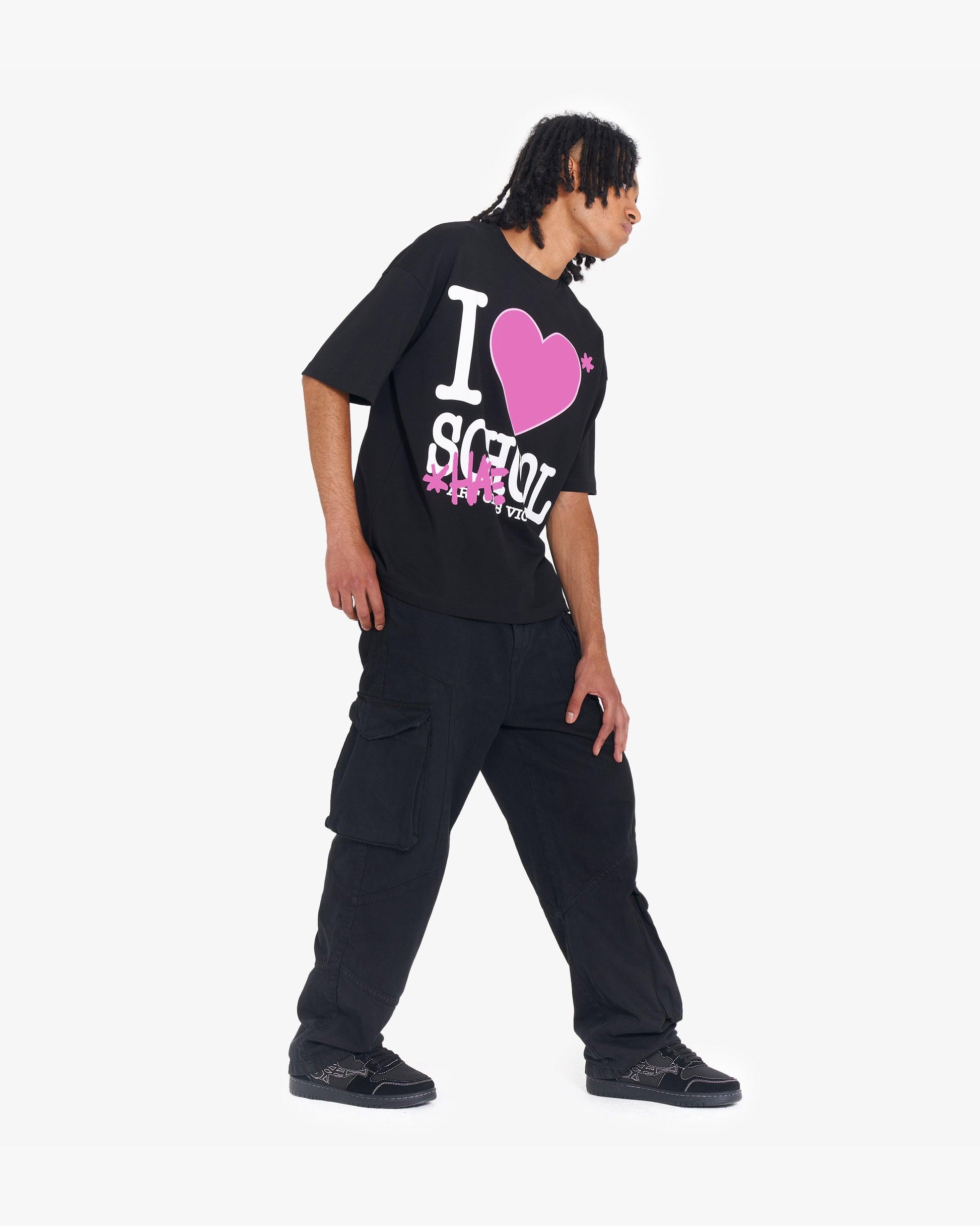 I LOVE SCHOOL TEE BLACK - VICINITY