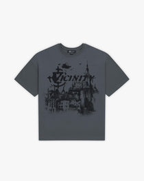 HAUNTED HOUSE TEE DARK GREY