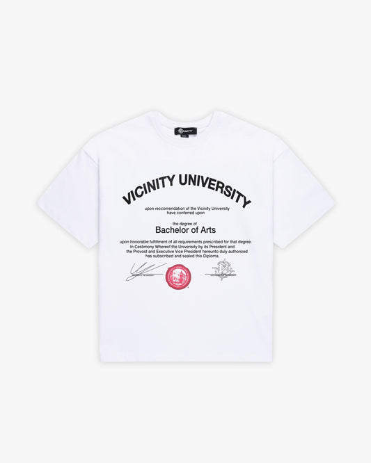 UNIVERSITY TEE WHITE - VICINITY