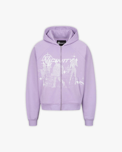 BINARY 2.0 ZIP HOODIE LAVENDER - VICINITY