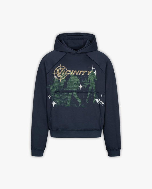 BINARY INSIDEOUT HOODIE NAVY BLUE - VICINITY