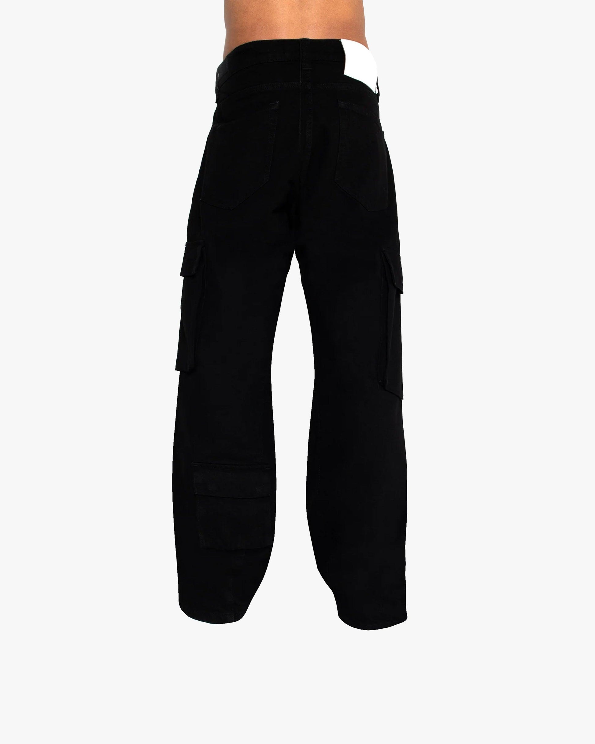 FLARED CARPENTER CARGOPANTS BLACK - VICINITY