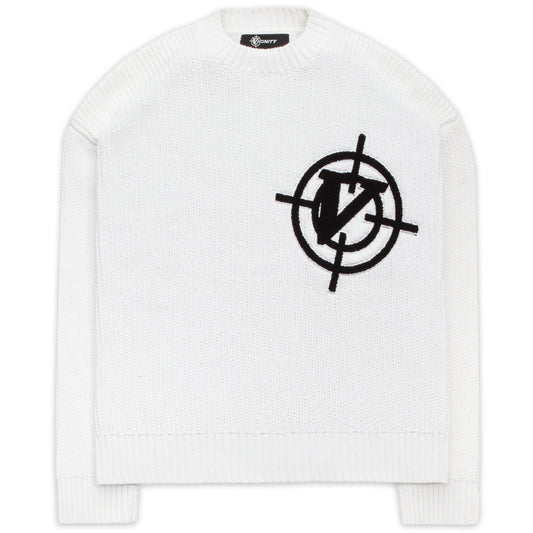 V-LOGO KNITWEAR WHITE